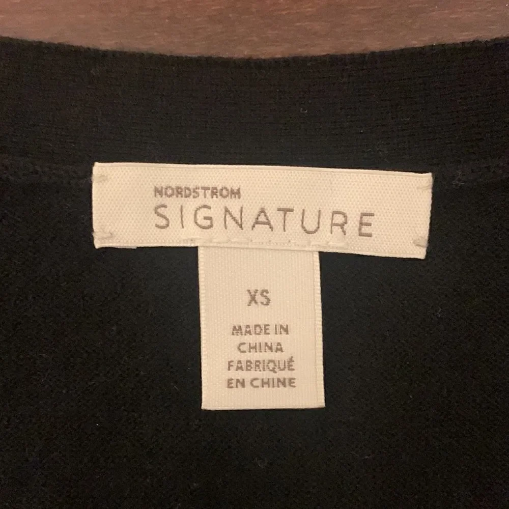Nordstrom Women’s  signature cashmere  & cotton long cardigan, Size XS NWT